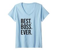 Mujer Best Boss Ever Shirt That Says Boss Funny World'S Best Boss Camiseta Cuello V