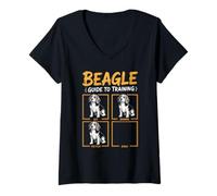 Mujer Best Ever Beagle GUÍA DE Entrenamiento Dad Parent Dog Lover Camiseta Cuello V