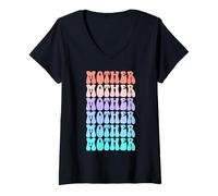 Mujer Best Ever Mom MADRE Primera Vez Mamá Perro Oso Madre Humor Camiseta Cuello V