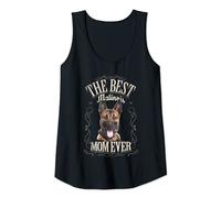 Mujer Best Malinois Mom Ever Belgian Malinois Perro Mujer Vintage Camiseta sin Mangas