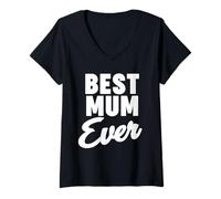 Mujer Best Mum Ever Camiseta Cuello V