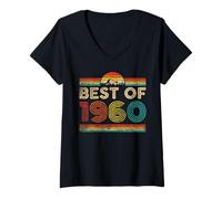 Mujer Best Of 1960 Vintage Year 1960 Classic Birthday Men Women Camiseta Cuello V