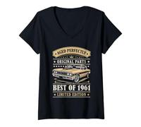 Mujer Best of 1961 Birthday Classic Car Limited Edition 1961 Camiseta Cuello V