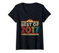 Mujer Best Of 2017 Vintage Year 2017 Classic Birthday Men Women Camiseta Cuello V