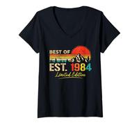Mujer Best Of Est 1984 Limited Edition Vintage Year 1984 Birthday Camiseta Cuello V