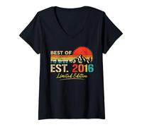 Mujer Best Of Est 2016 Limited Edition Vintage Year 2016 Birthday Camiseta Cuello V
