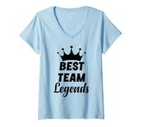 Mujer Best Team Ever Employee Appreciation Coworker Work Legends Camiseta Cuello V