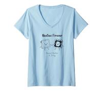 Mujer Besties Forever Girlfriend Best Friend Mantequilla de maní y gelatina Camiseta Cuello V