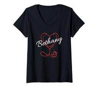 Mujer Bethany Nurse Gift Cute Doctor Designer Personalized Nurse Camiseta Cuello V