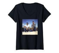 Mujer Beverly Hills 90210 Jason sacerdotal Luke Perry Michael Grecco Camiseta Cuello V
