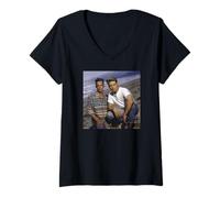Mujer Beverly Hills 90210 Luke Perry Jason Sacerdotal Michael Grecco Camiseta Cuello V