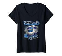 Mujer Beyblade X Pro Blader Jaxon Let It Rip Camiseta Cuello V
