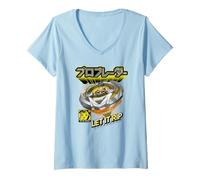 Mujer Beyblade X Pro Blader Multi Let It Rip Camiseta Cuello V