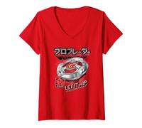 Mujer Beyblade X Pro Blader Robin Let It Rip Camiseta Cuello V