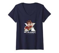 Mujer Beyblade X Robin Kazami Logo Camiseta Cuello V