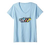Mujer Beyblade X Team Persona Let It Rip Camiseta Cuello V
