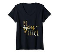 Mujer Beyoutiful Be You Tiful Mindfulness Yoga Beautiful Women Camiseta Cuello V