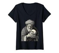 Mujer Beyrevra Guardián de los rostros olvidados Camiseta Cuello V