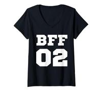 Mujer BFF 02 - Best Friends Matching Design Camiseta Cuello V