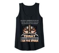 Mujer Biblia Cristiana para Mujeres versículo religioso I Am The Storm Camiseta sin Mangas
