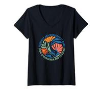 Mujer Biblia de Jesucristo maravillosamente hecha con temor Camiseta Cuello V