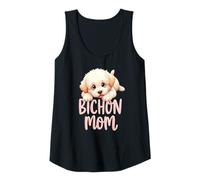 Mujer Bichon Mom Dog Bichon Frise Mama Lindo Cachorro Camiseta sin Mangas