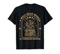 Mujer Bien leída es una Criatura peligrosa prohibida Amante de los Libros Camiseta