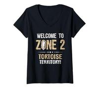 Mujer Bienvenido A La Zona 2: Territorio Tortuga Cardio Zona 2 Camiseta Cuello V