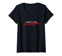 Mujer Bienvenido al apocalipsis Camiseta Cuello V