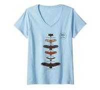 Mujer Big 6 Birds Parque Nacional Kruger Vida Silvestre Africana Camiseta Cuello V