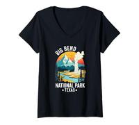 Mujer Big Bend National Park Texas TX Souvenir Mujeres Hombres Vintage Camiseta Cuello V