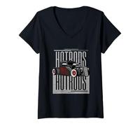 Mujer Big Block Vintage Retro Muscle Cars, Custom V8 Hot Rod Camiseta Cuello V