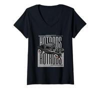 Mujer Big Block Vintage Retro Muscle Cars, Custom V8 Hot Rod Camiseta Cuello V