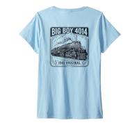 Mujer Big Boy 4014 Train Engineer Steam Train Conductor American Camiseta Cuello V