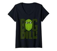 Mujer Big Dill - I Love Green Pickles Camisa para Hombre Camiseta Cuello V