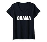 Mujer Big Drama - Sentimientos de Caos sobredramático Camiseta Cuello V