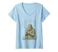 Mujer Big-Foot Soplando Diente de León Deseos Vintage Naturaleza Amante 1 Camiseta Cuello V