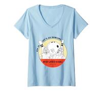Mujer Big Lebowski Eff It Lets Go Equipo de Bolos Camiseta Cuello V