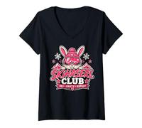 Mujer Big Planet Energy Earth Graphic - Gafas de Sol sonrientes Camiseta Cuello V