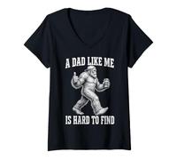 Mujer Bigfoot Dad Like Me Is Hard To Find Funny Sasquatch Camiseta Cuello V