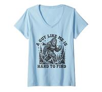 Mujer Bigfoot Divertido Un Chico como yo es difícil de Encontrar en el Bosque Camiseta Cuello V