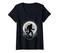 Mujer Bigfoot Fishing Funny Sasquatch and Cool Fishing Men Women Camiseta Cuello V