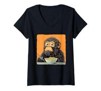 Mujer Bigfoot Ramen Funny Noodles Japón Niños Hombres Mujeres Camiseta Cuello V