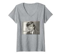 Mujer Bill Gates Pionero De La Computación Moderna 1987 por Dick Barnatt Camiseta Cuello V
