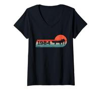 Mujer Billar Snooker-Gamer Cumpleaños Nacido en 1984 Juego Billar Camiseta Cuello V