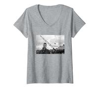 Mujer Billy Bragg La Vida es una era de disturbios por David Corio Camiseta Cuello V