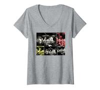 Mujer Billy Cobham Jazz Fusion Stratus Baterista por Dick Barnatt Camiseta Cuello V