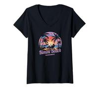 Mujer Bimini Beach Bahamas Vacation Caribbean Tropical Summer Camiseta Cuello V