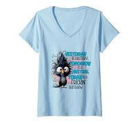 Mujer Bird Ayer es Historia Mañana es Misterio Camiseta Cuello V