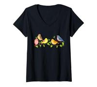 Mujer Birds On A Branch Bird Watcher Bird Watching Birding Camiseta Cuello V